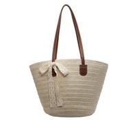 Bolso de hombro de paja para mujer, estilo francés, bolso de moda playa mar gran capacidad axila para viajar diario mujeres paja hombro playa bolso tejido a mano estilo francés axila, De