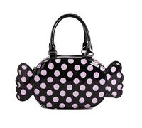 Bolso de hombro de piel sintética para mujer, de gran capacidad, con correa desmontable, con formas de caramelo, para uso diario, oficina, trabajo, salidas sociales, Pink, 11.81 x 8.66 x 3.94 inches