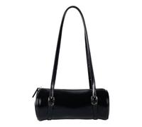 Bolso de hombro de poliuretano inspirado en Corea para uso diario, ligero, para axilas, bolso de hombro para mujer, Black, One Size