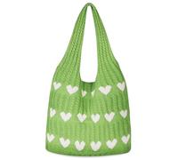 Bolso de Hombro de Punto y Ganchillo para Mujer, Tote Bag Hollow Out de Malla Estética, Grande Bolsa de Playa para Compras