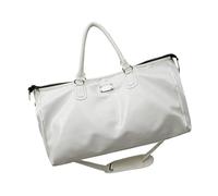 Bolso de hombro ergonómico de viaje contemporáneo, práctico diseño de poliuretano, perfecto para gimnasio, trabajo, viajes, aventuras, espaciosa bolsa de fin de semana para hombres y mujeres, White