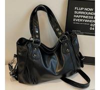 Bolso de hombro espacioso de marca Retro para mujer, bandolera clásica de Color sólido de lujo, bolso de mano de cuero PU suave de estilo de gran capacidad Brown