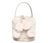 Bolso De Hombro Felpa para Mujer Y Niña Bandolera Gran Capacidad Bolsos Cubo Versátil Cubo con Cadena