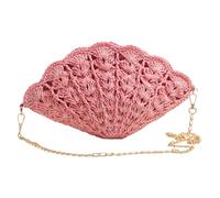 Bolso De Hombro Ganchillo para Mujer Cruzado Playa Tejido Paja Hecho A Mano Verano Paja Mujer