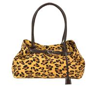 Bolso de hombro holgado con estampado de leopardo de gran capacidad con asa superior con correa de hombro ajustable, estampado de guepardo para mujer, viajes, trabajo, universidad, Amarillo, Medium