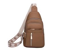 Bolso De Hombro Multibolsillos - Soporte De Hombro De Cuero Para Mujer, Estación De Pecho De Moda Retro, Pequeña Bolsa De Bàndouliere | Sàc A Baņdouliè Casual Para Viajes Diarios, Org, caqui, Se