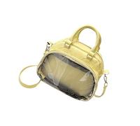 Bolso de hombro multiusos de PU ligero con parte superior práctico bolso para viajes escolares uso diario bolsa de hombro con gran capacidad, amarillo