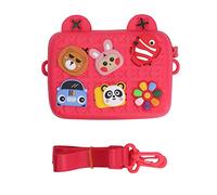 Bolso de Hombro para cámara de Dibujos Animados, Protector de cámara para niños, Bolsa de Almacenamiento, Ligero, portátil, Creativo para niños, Fiesta de cumpleaños, Navidad (Red)