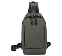Bolso de hombro para hombre y mujer, color sólido, nuevo patrón, gran capacidad, práctico, portátil, para deportes al aire libre, bolsa de hombro de nailon, Green, Talla única