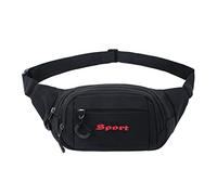 Bolso de hombro para hombres, mujeres y hombres, bolso de hombro a la moda, simple, color sólido, nuevo patrón, práctico, ligero, con cremallera, Black, Talla única, Mochilas con correa