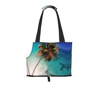 Bolso de hombro para mascotas con estampado de las Islas del Caribe para salir, bolso de hombro de doble propósito para perros y gatos pequeños