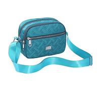 Bolso de hombro para mujer a la moda y con cremallera de múltiples capas y una gran capacidad, práctica y ligera, bolsa de mensajero sobre el hombro, Bu2, Talla única