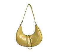 Bolso de hombro para mujer, bonito bolso de hombro de piel sintética, color sólido, axilas, bolso coreano, media luna, bolso de mano de piel sintética para mujer, almohada de hombro, color sólido