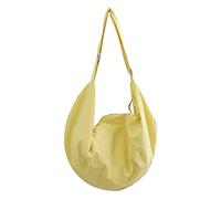 Bolso de hombro para mujer, casual, de nailon, gran capacidad, diseño de bola de masa hervida, simple, sólido, para compras, Amarillo, One Size