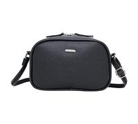 Bolso de hombro para mujer, color sólido, nuevo patrón, gran capacidad, práctico, con cremallera, bolsa de mensajero de un solo hombro, Black, Talla única