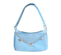 Bolso De Hombro Para Mujer De 1 Pieza, Bolso De Hombro De Color Sólido, Bolso Con Correa De Hombro Ajustable, Bolso De Hombro De Moda, Bolso De Cadena De Mariposa, Bolso De Hombro Versátil