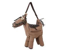 Bolso de hombro para mujer, diseño de caballo, bolso de animales, para esposa, novia, compras, citas, reuniones, ocio, viajes, vacaciones, cumpleaños, Brown, Refer to description
