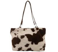Bolso de hombro para mujer, estilo coreano, asa superior, bolso de felpa a juego, axila, compras, citas, para invierno, estilo coreano, hombro a juego, axila de felpa, Color café, One Size