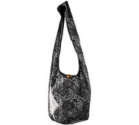 Bolso de Hombro para Mujerespara Esenciales Diarios-Bolso Cruzado para Mujeres con Interior Espacioso para Organizar lo Esencial-Descubre el Bolso Ideal Estilo Hippie para-Cada Ocasión(Paisley-Black)