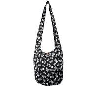 Bolso de Hombro para Mujerespara Esenciales Diarios-Bolso Cruzado para Mujeres con Interior Espacioso para Organizar lo Esencial-Descubre el Bolso Ideal Estilo Hippie para-Cada Ocasión(Negro-Calavera)