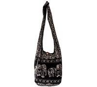 Bolso de Hombro para Mujerespara Esenciales Diarios-Bolso Cruzado para Mujeres con Interior Espacioso para Organizar lo Esencial-Descubre el Bolso Ideal Estilo Hippie para-Cada Ocasión(Elefante Negro)