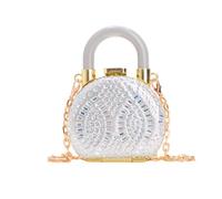 Bolso De Hombro Pequeño Lápiz Labial Noche Novia con Diamantes Imitación con Correa Cadena Extraíble para Mujeres Y Niñas Noche
