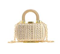 Bolso De Hombro Pequeño Lápiz Labial Noche Novia con Diamantes Imitación con Correa Cadena Extraíble para Mujeres Y Niñas Noche