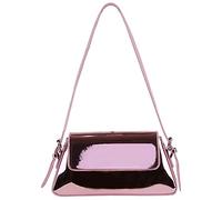 Bolso de hombro plateado metálico para mujer, para fiesta, Y2K, color plateado brillante, bolsa de noche, Rosado