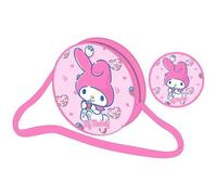 Bolso de hombro redondo My Melody Estilo kawaii Sanrio con ilustraciones de fresas Para niñas y adolescentes (Rosa)