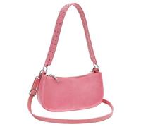 Bolso de hombro retro para mujer, con tachuelas, decoración en las axilas, correa ajustable, bolso cruzado de poliuretano, bolso de mano para citas diarias, Pink, 360.00x280.00x50.00mm