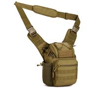 Bolso de Hombro Táctica de BAIGIO Mochila Militar con Bandolera Bolsos de Mensajero Grande para Cámara Reflex Mochila Fotográfica Hombre (Marrón)