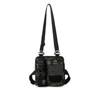 Bolso de Hombro Táctico Molle, con Soporte para Botella de Agua, Bandolera en T, para Escalada Senderismo Deportes y Entrenamiento(Bkcp)