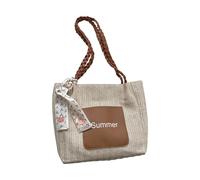 Bolso de hombro tejido moderno, versátil y llamativo, a la moda, ligero y espacioso para niñas y práctico, elegante para mujeres y práctico, gran capacidad, tendencia que mejora tus estilos, Brown
