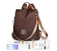Bolso de hombro - Tela Oxford de 12.99 x 11.02 x 6.3 pulgadas | Bolso de mano para mujer, ligero, casual, con cremallera, para viajes, compras, trabajo, Brown, Refer to description, Unisex