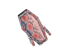 Bolso de hombro unisex vintage con diseño de ataúd, de piel sintética, compacto, uso diario, estilo elegante, con varios bolsillos, rojo