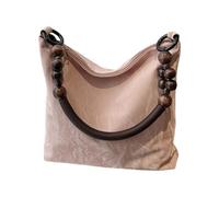 Bolso De Hombro Versátil con Cuentas Culturales Chinas para Damas PU Negro Elegante Bolsos Debajo del Brazo Informal