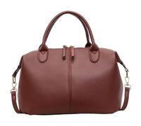 Bolso de hombro vintage de cuero PU de gran capacidad elegante cuadrado Sling Bags Casual Tote Bag Damas Viaje Trabajo Compras Bolso, marrón, 330x210x160mm