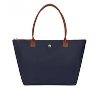 Bolso de hombro y bandolera GM LIKKIE para mujer, bolso de nailon con asa superior, bolso hobo plegable para el fin de semana, azul marino, Medium