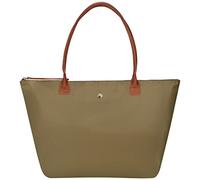 Bolso de hombro y bandolera GM LIKKIE para mujer, bolso de nailon con asa superior, bolso tipo hobo plegable para el fin de semana, Green, Medium