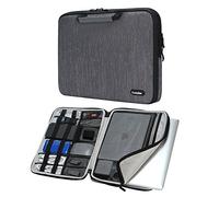Bolso de la Caja de la Manga iCozzier 13-13,3 Pulgadas manija de la Correa de Accesorios electrónicos del Ordenador portátil Bolso Protector para 13 "Macbook/Macbook Pro/Pro Retina Manga - Gris