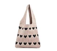 Bolso de la compra bohemio de ganchillo, 23,62 x 14,57 pulgadas, bolso de punto de verano, hombro elegante, | niñas mujeres mujeres vacaciones en la playa compras casual diario viaje bohemio