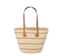 Bolso de la Paja Mujeres Bolsos de Bandolera Verano Crossbody Totes de Playa Ratán Tejidas a Mano Para Estilo Boho Para Viajes, Fechas y Vacaciones (01 Beige, Talla única)