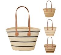 Bolso de la Paja Mujeres Bolsos de Bandolera Verano Crossbody Totes de Playa Ratán Tejidas a Mano Para Estilo Boho Para Viajes, Fechas y Vacaciones (001 Negro, Talla única)