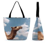 Bolso De Las Camello Mirando Al Cielo Reutilizables Bolso De Hombro Ajustable Totebag Para Enfermería Escolares Amigas