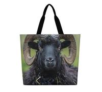 Bolso De Las Una Vieja Oveja Negra Reutilizables Bolso Tote Casual Totebag Para Amigas Camping Compras