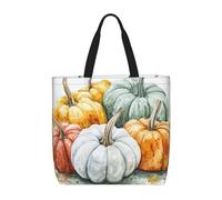 Bolso De Lona Calabazas De Acuarela De Otoño Plegable Bolsa De Playa Reutilizables Bolsa De Compras Para Playa Escolares Compras