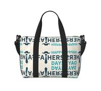 Bolso de lona con estampado Happy Fathers Day, se puede llevar cruzado o al hombro, adecuado para viajes y camping.