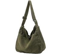 Bolso de lona DAINAOTM para mujer y hombre, bolso cruzado informal, bandolera, bolso de hombro grande, bolso de mensajero, para viajes, trabajo, 1-verde militar, Large