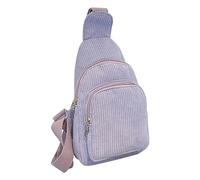 Bolso de lona de terciopelo para mujer, de color puro, casual, de un solo hombro, bolso cruzado para la escuela, Purple, Talla única