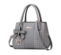 Bolso de lona encerada y bolso de mano de moda americana para madre, gris, Talla única